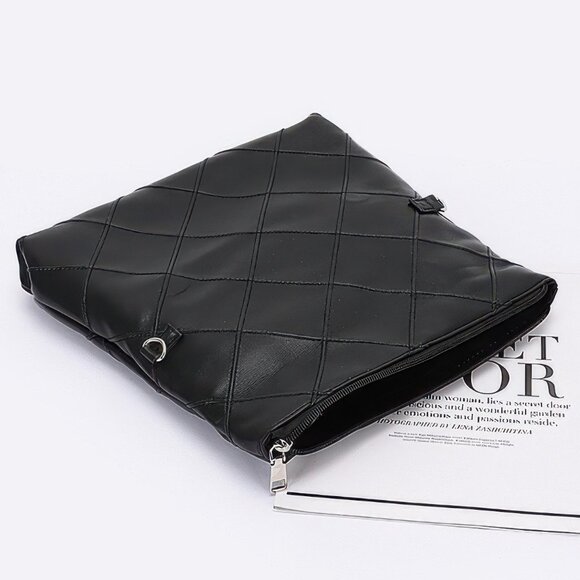 Quilted Faux Leather Pouch - Picture 4 of 5